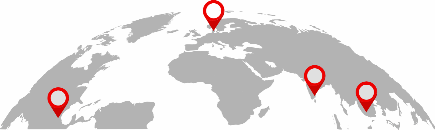Lokalizacje ośrodków ADC Danfoss Cooling na całym świecie