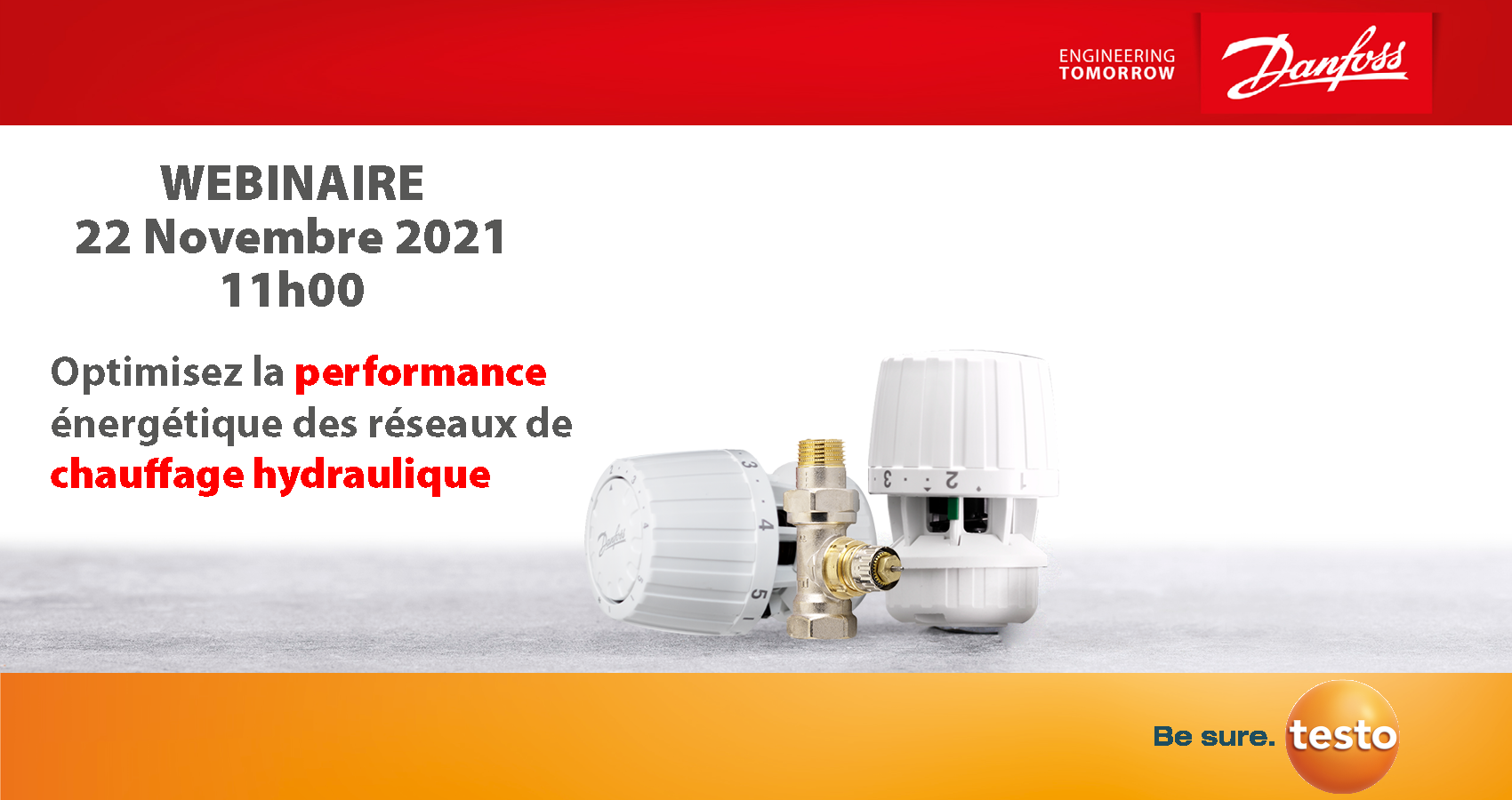 Optimisez la performance énergétique des réseaux de chauffage hydraulique ; les solutions Testo & Danfoss