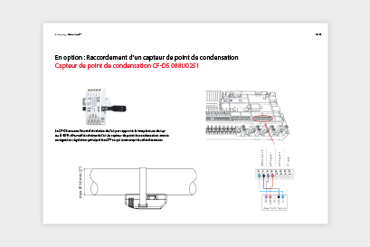 En option : raccordement d'un capteur de point de rosée