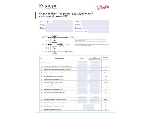 Теплообменники для двухступенчатой смешанной схемы ГВС