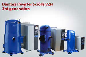 Danfoss Inverter Scrolls VZH range from 4 to 26TR Turbocor®