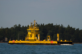 A balsa Prostvik 1 com o novo sistema de unidade de tração a diesel-elétrico