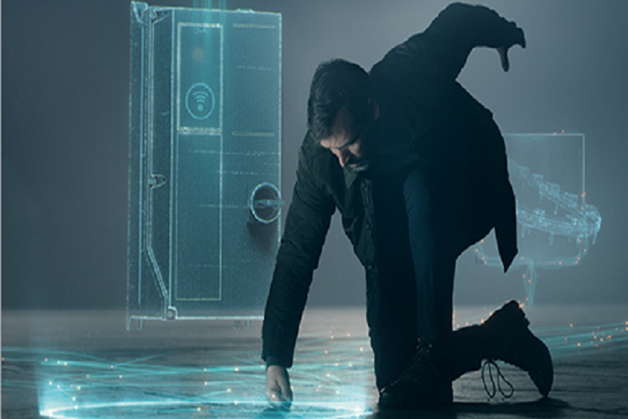 Um homme prêt à courir