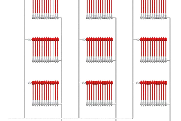 Système de radiateurs à équilibrage hydraulique