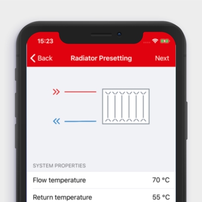 Installer App Radiátor és padlófűtés előbeállítás