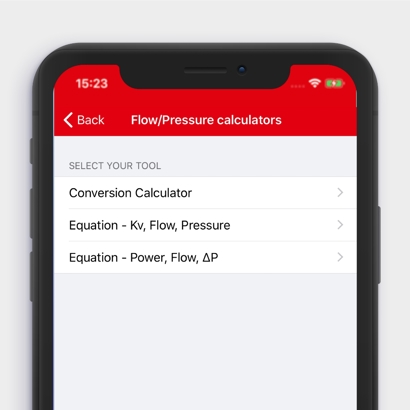 Installer App Áramlás/Nyomás kalkulátor