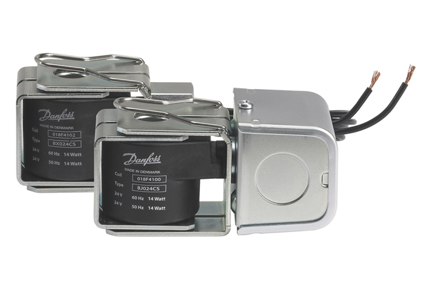 Product photo of the Danfoss standard solenoid valve coils for HVACR