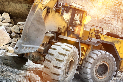 Bagger im Einsatz