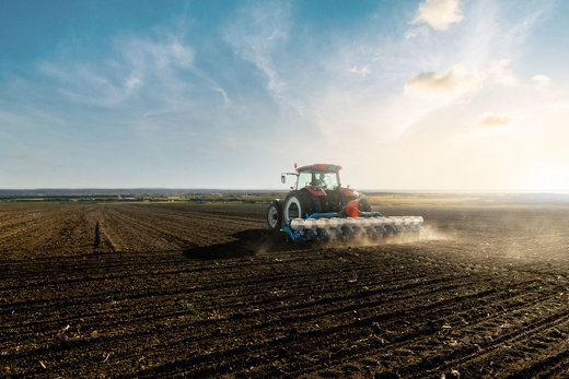 Tractor on field