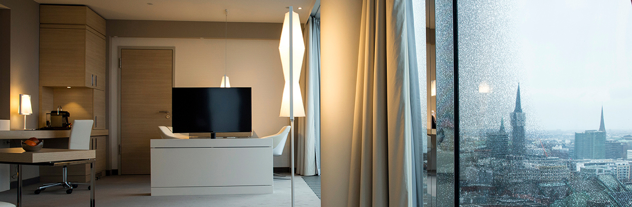 Hotelzimmer im Westin Hamburg Hotel in der Elbphilharmonie