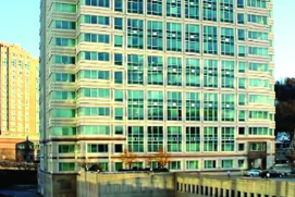 Animated image of an office building