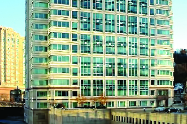 Animated image of an office building