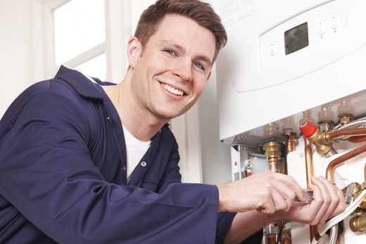 Installateur met cv-ketel