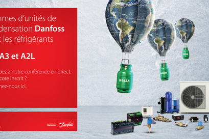 Gamme de groupes de condensation Danfoss avec réfrigérants A1, A3 et A2l