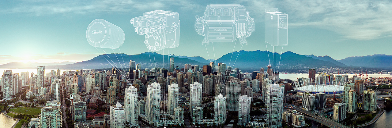 Skyline displaying Danfoss' products