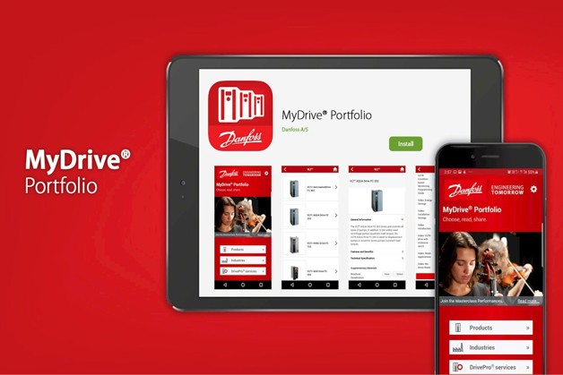 Danfoss Drives MyDrive Portfolio App - Alle Danfoss Drives producten en diensten in 1 overzicht