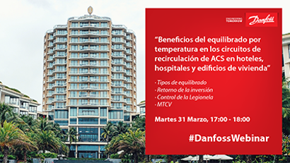 Beneficios del equilibrado por temperatura en los circuitos de recirculación de ACS en hoteles, hospitales y viviendas