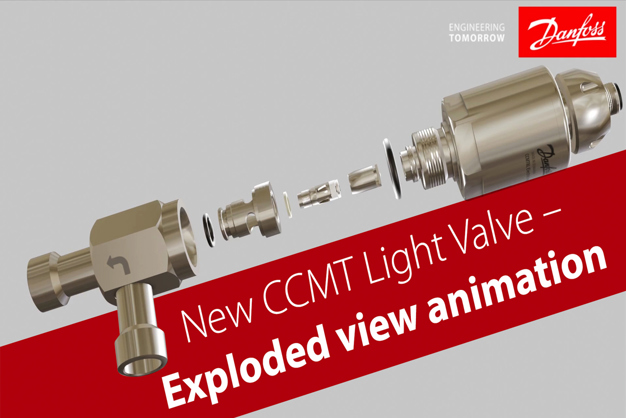 Nueva Danfoss CCMT Light - válvula de regulación eléctrica para CO2 - Animación del despiece
