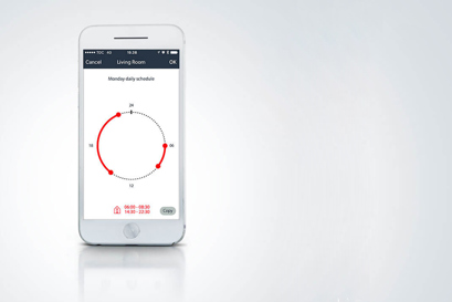 Handy mit Danfoss App