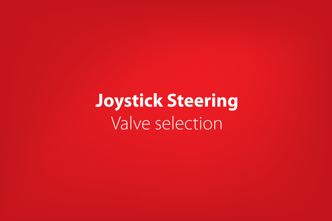 Danfoss joystick steering valve selection