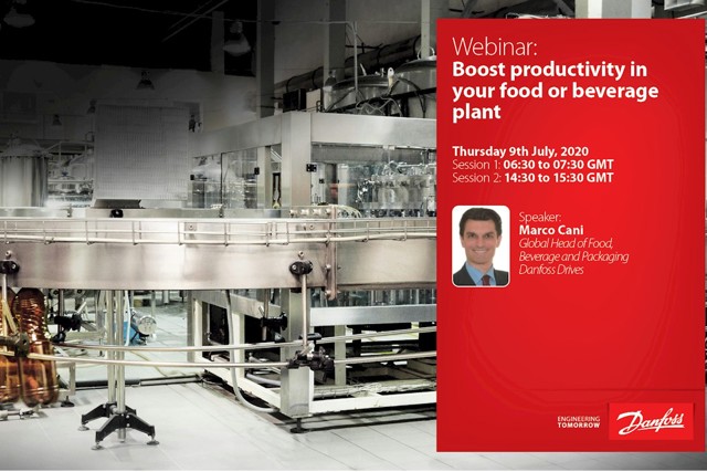 Webinar Verhoog de productiviteit in uw voedsel- of drankfabriek 9 juli 2020, 08:30 - 09:30 (CEST) Danfoss Drives
