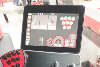 Danfoss display in a machine cabin