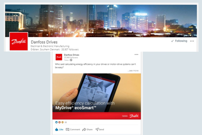 Danfoss Drives LinkedIn page
