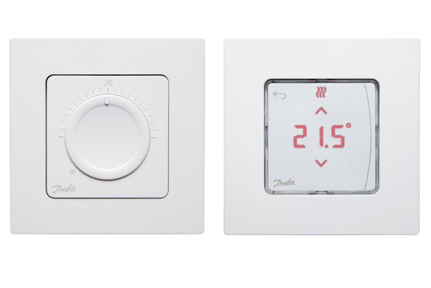 Control de calefacción por suelo radiante hidrónico Danfoss Icon™.