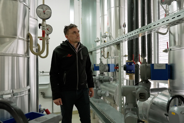 Rok Miklavzina at the heating station, Velenje