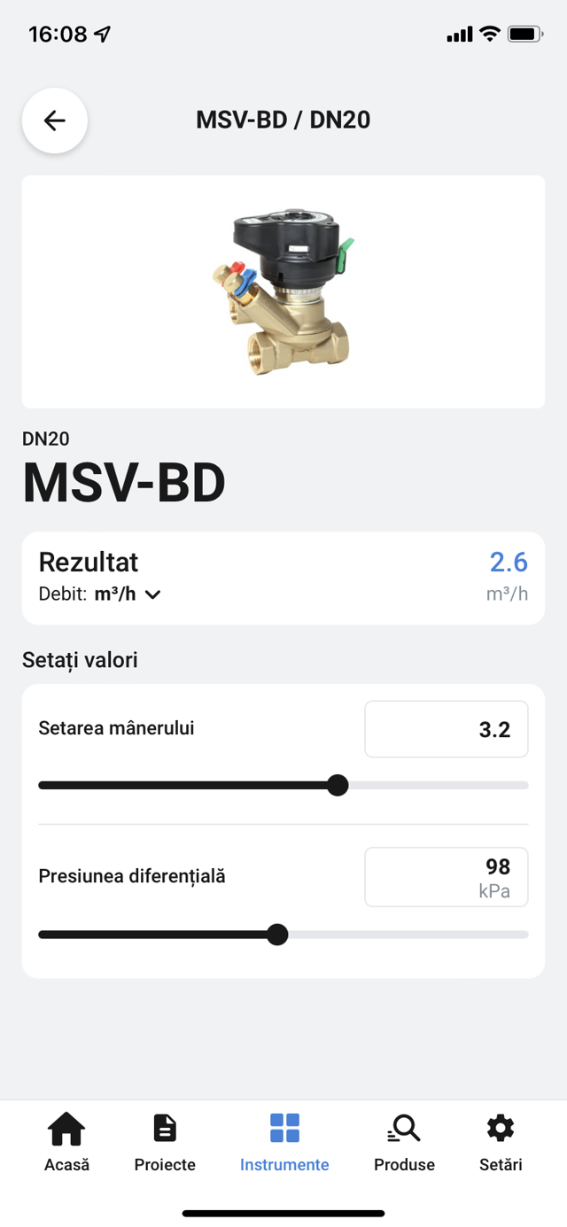 Instrument de echilibrare hidraulică