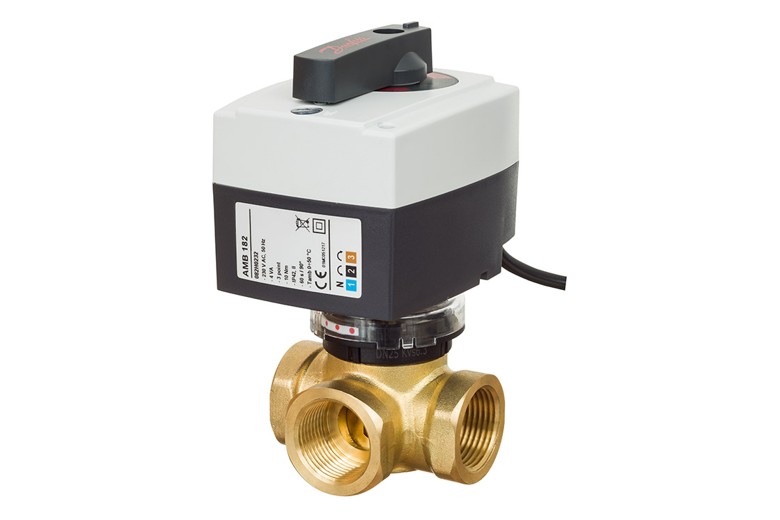 Rotary valve Actuator 3 way Brass Motorized Mixing Valve and Diverting