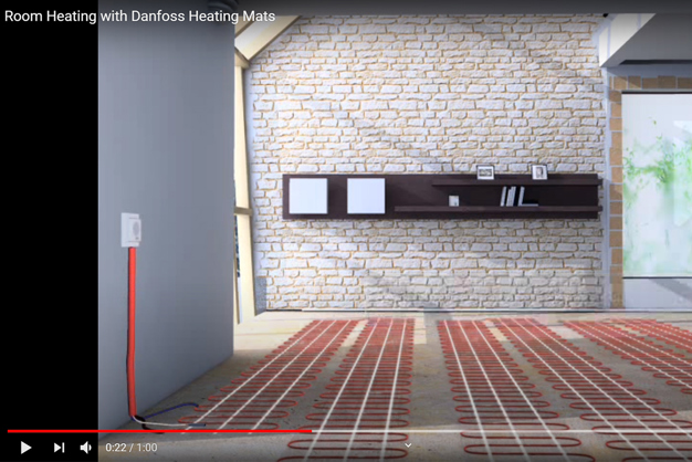 Riscaldamento radiante con i materassini scaldanti Danfoss