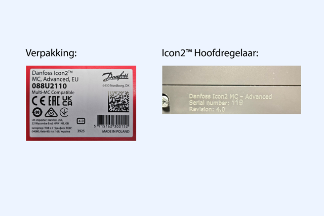Zo herkent u de hardware 4.0 versie van de Icon2™ Hoofdregelaars