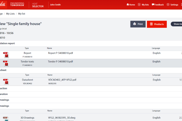 Download e condivisione della documentazione