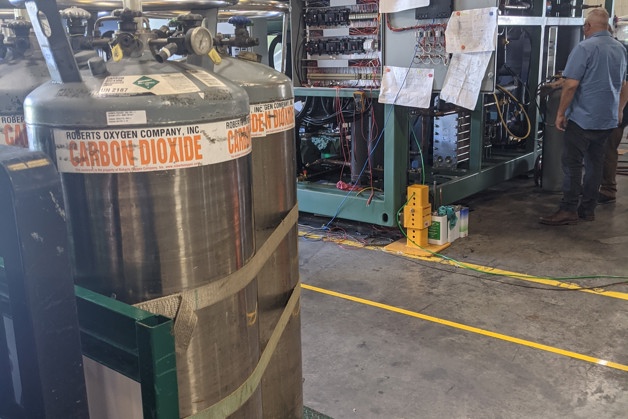 CO₂ Chiller in factory