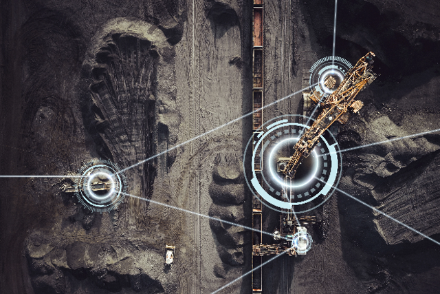 Pogled na rudnik z višine