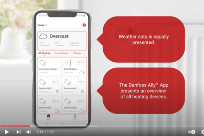 Danfoss Ally™ App Tutorial – Jak nastavit a zkopírovat týdenní plán