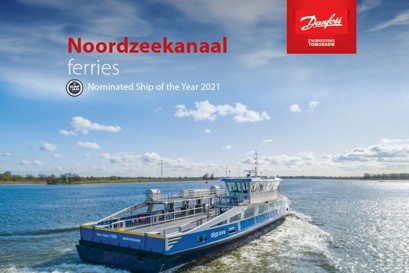 Veerpont NoordZeeKanaal genomineerd Schip van het Jaar 2021 uitgevoerd met Danfoss frequentieregelaars