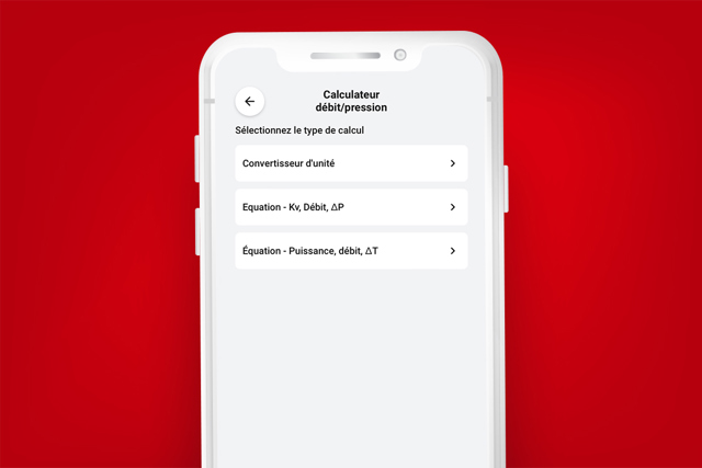 Appli Danfoss Installer Calculateur de débit/pression