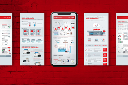 Hadys mit Infografiken auf dem Bildschirm