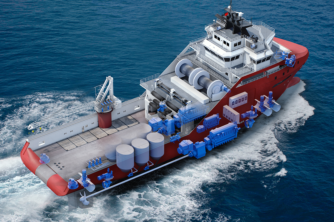 Applications marine hybrid fremdrift