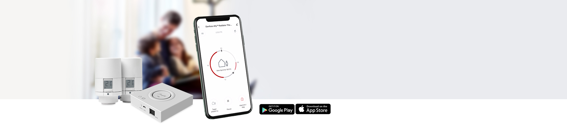 Tête électronique thermostatique connectée intelligente Danfoss Ally