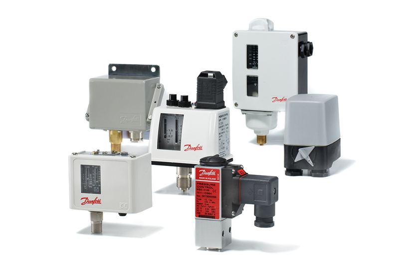 Übersicht über Danfoss Druckschalter für Industrieanwendungen