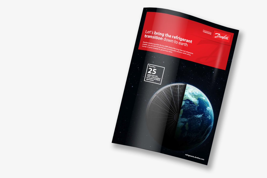 Catálogo da Danfoss de produtos com baixo potencial de aquecimento global – Um amplo portfólio para refrigerantes com potencial de aquecimento global mais baixo