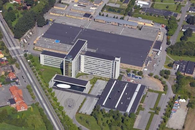 Luftbild des Danfoss Hauptquartiers, Nordborg 2008