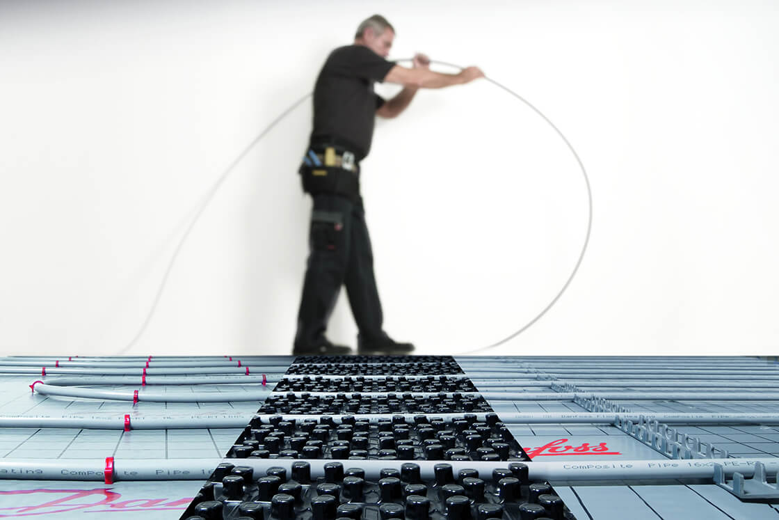 Hydronic, waterbased underfloor heating Danfoss