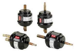 Product photo of the line of Danfoss Eliminator 1.5 cu. in filter driers with solid core technology