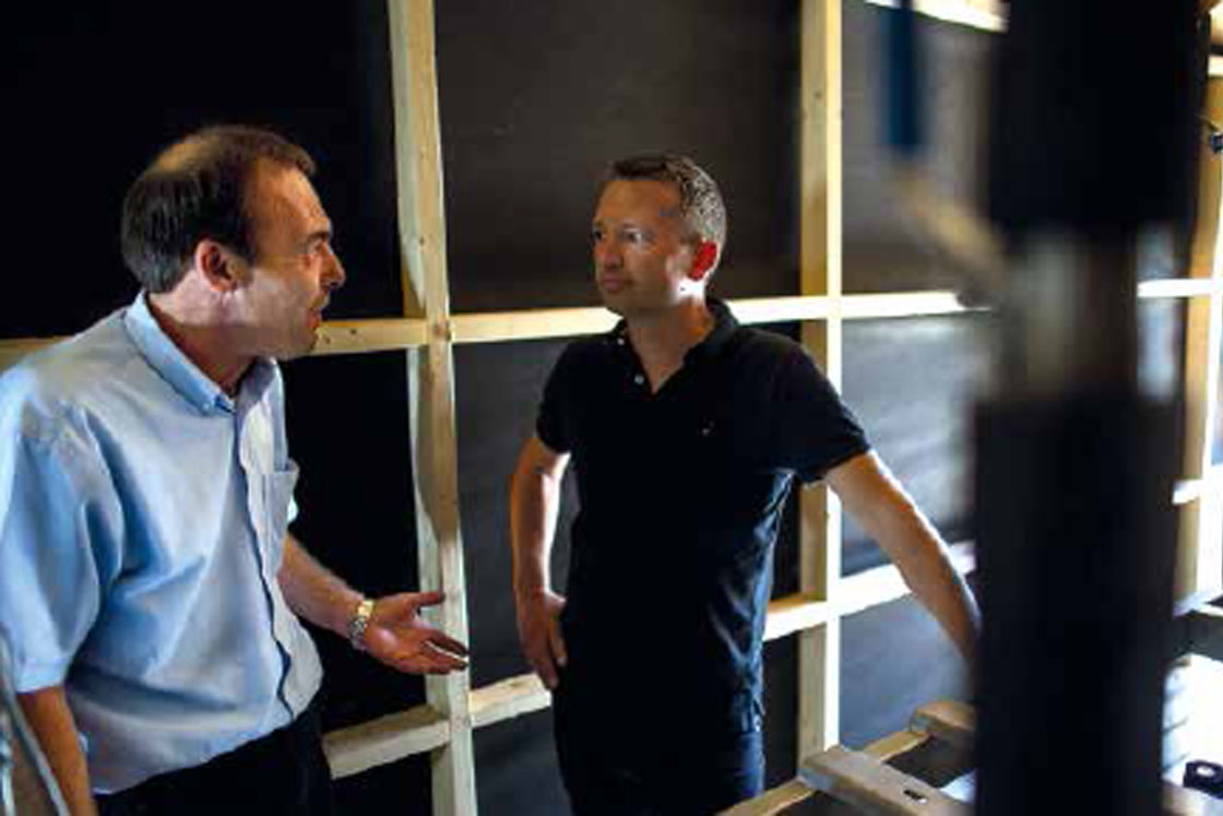 Morten Hansen and Thomas Slott in front of the heart of the CO₂ system.