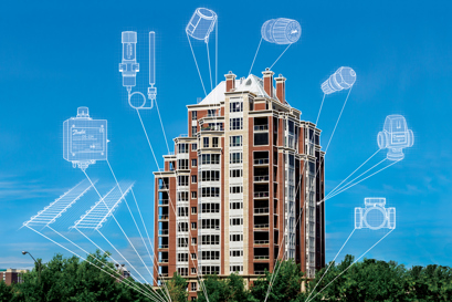 Apartment building with x-ray solutions