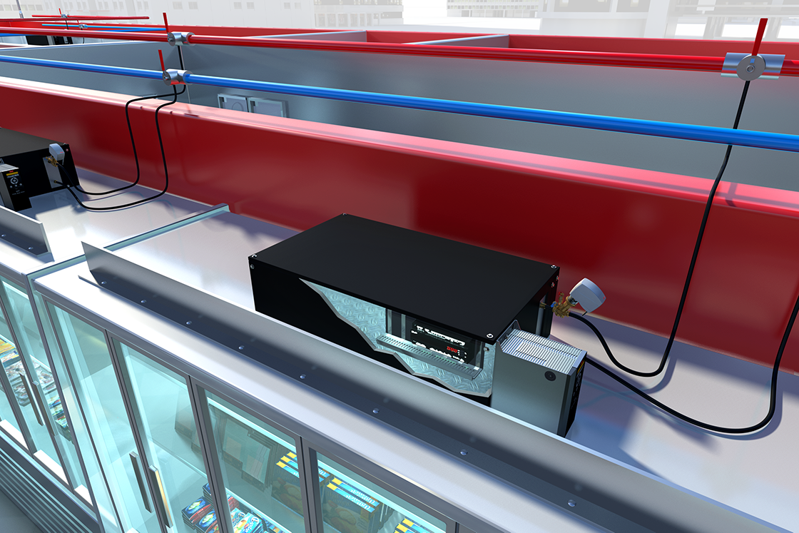 An even closer animated image of the semi plug-in systems in supermarkets